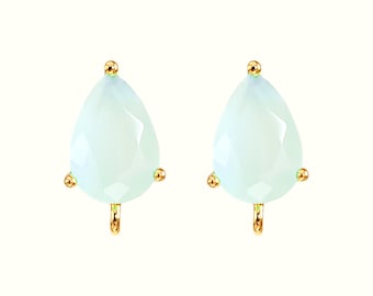 1 pair (2 pcs) 10mm  beautiful Aice Blue color stud earrings are perfect for a casual wedding, great jewelry E5170G-ALB