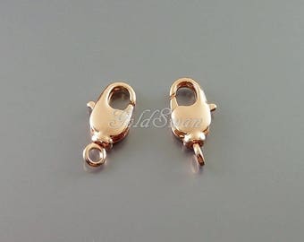 4 large 17mm x 9mm swivel lobster clasps in shiny gold, turn clasp hooks, jewelry clasps, clasp for bracelet / necklace B124-BRG-LG