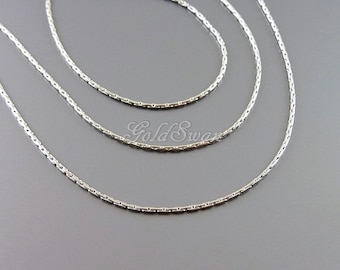 1 meter 0.8mm thin delicate dainty silver chain, brass chain, snake chain, layering necklace chain, boho jewelry B141-BR