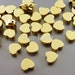 4 SHINY gold 7mm heart beads, love beads, heart spacers, beads for charm bracelets necklaces earrings 1840-BG-7
