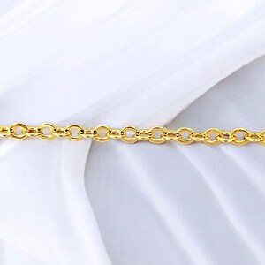2.7mm Gold Cable Chain Soldered Jewelry Chain Bulk Jewelry Supplies image 3