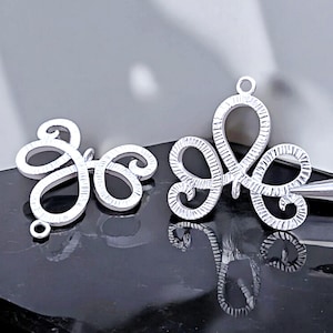 Rhodium Plated Tiara Jewelry Links: Brass Pendants (2pcs/20pcs)