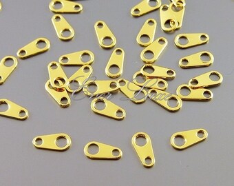 50/250 stks BULKverkoop groothandel glanzend 14K goud kleine 6 mm sieradenketting tags, ketting kettingverbinders, armbanden, knutselspullen B001-BG-6