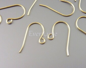 BEST seller! 50 High quality basic brass hook ear wires, earring hooks, fish hook earring wires, french hook earrings B055-BG