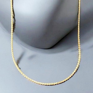 1 meter gold thin snake chain, 14k gold brass chain, brass chain, jewelry chain B161-BG