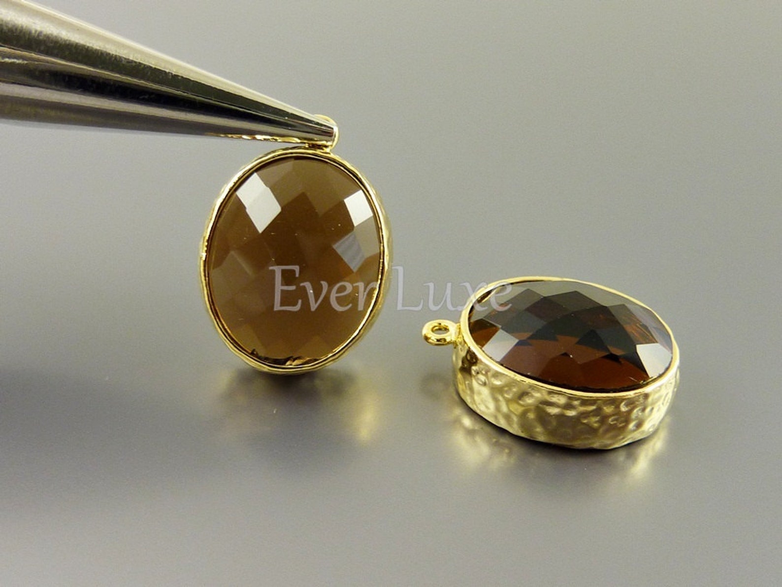 15 % Verkauf 2 edlen braun und gold Glasstein liefert | Etsy