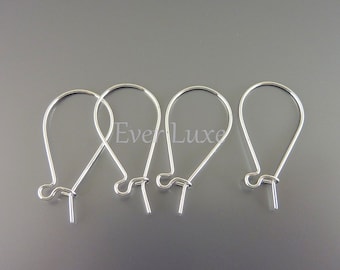 20 Small delicate kidney ear wires earwires earrings for jewelry making, do it yourself jewelry B025-BR-S