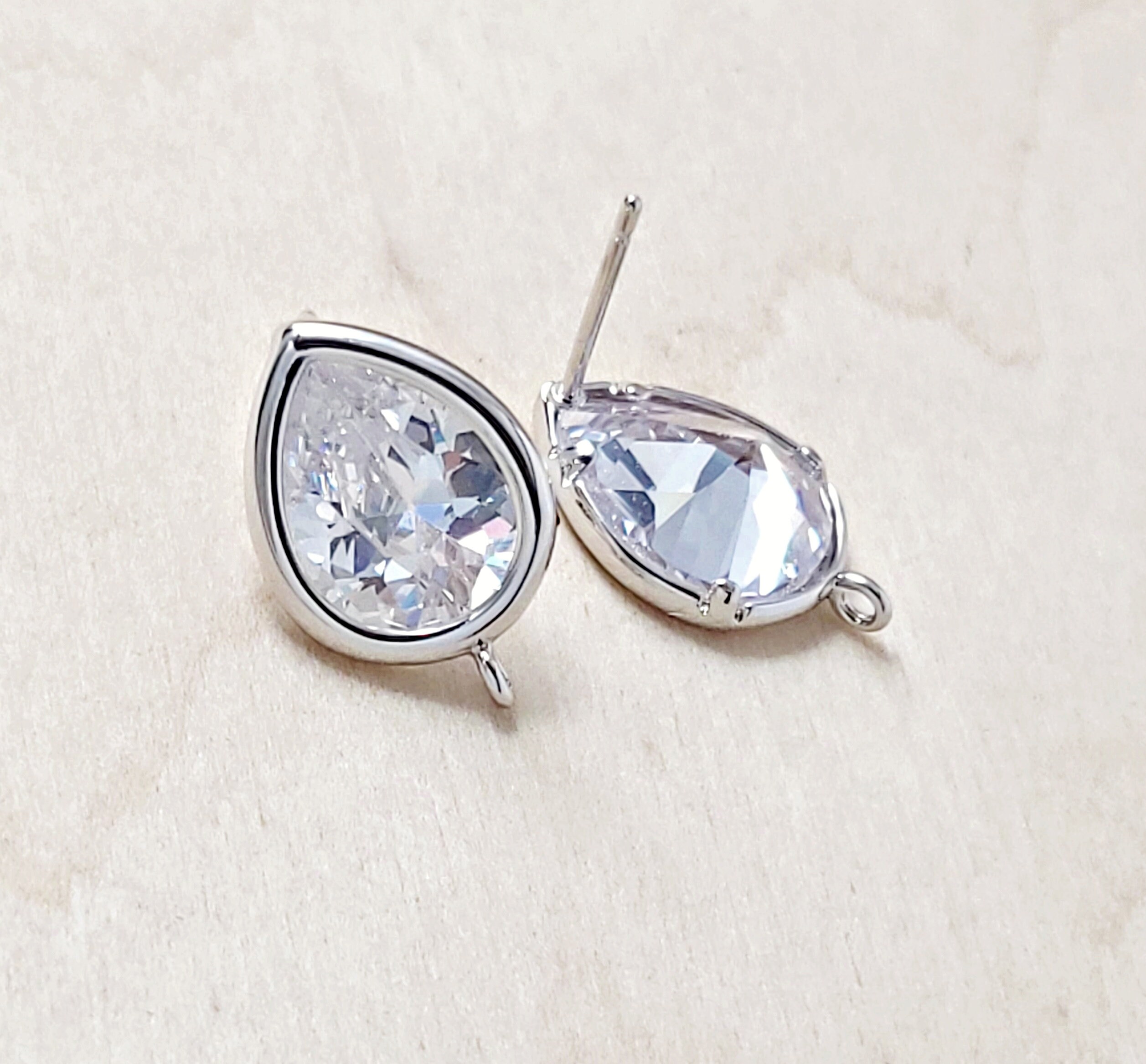 Orecchini A Perno Donna In Argento 925 Con Zirconi Cubici Rodiati – Eleganti E Lucidi, Regalo Perfetto