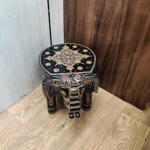 Wooden Elephant Stool, Side Table, End Table, Table for home decor