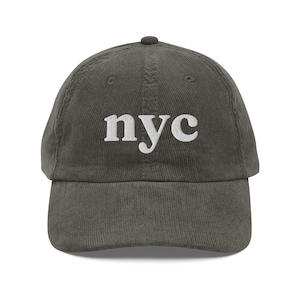 NYC Embroidered Corduroy Cap