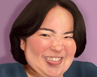 Custom Portrait Painting From Photo, Digital Download, Hand Painted Portrait, Personalized Art Gift, Unique Wall Art