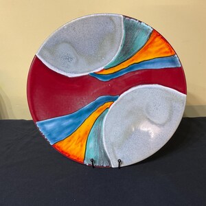 Highly Collectable Poole Pottery 41 cm Charger Initialled by Nicola Massarella