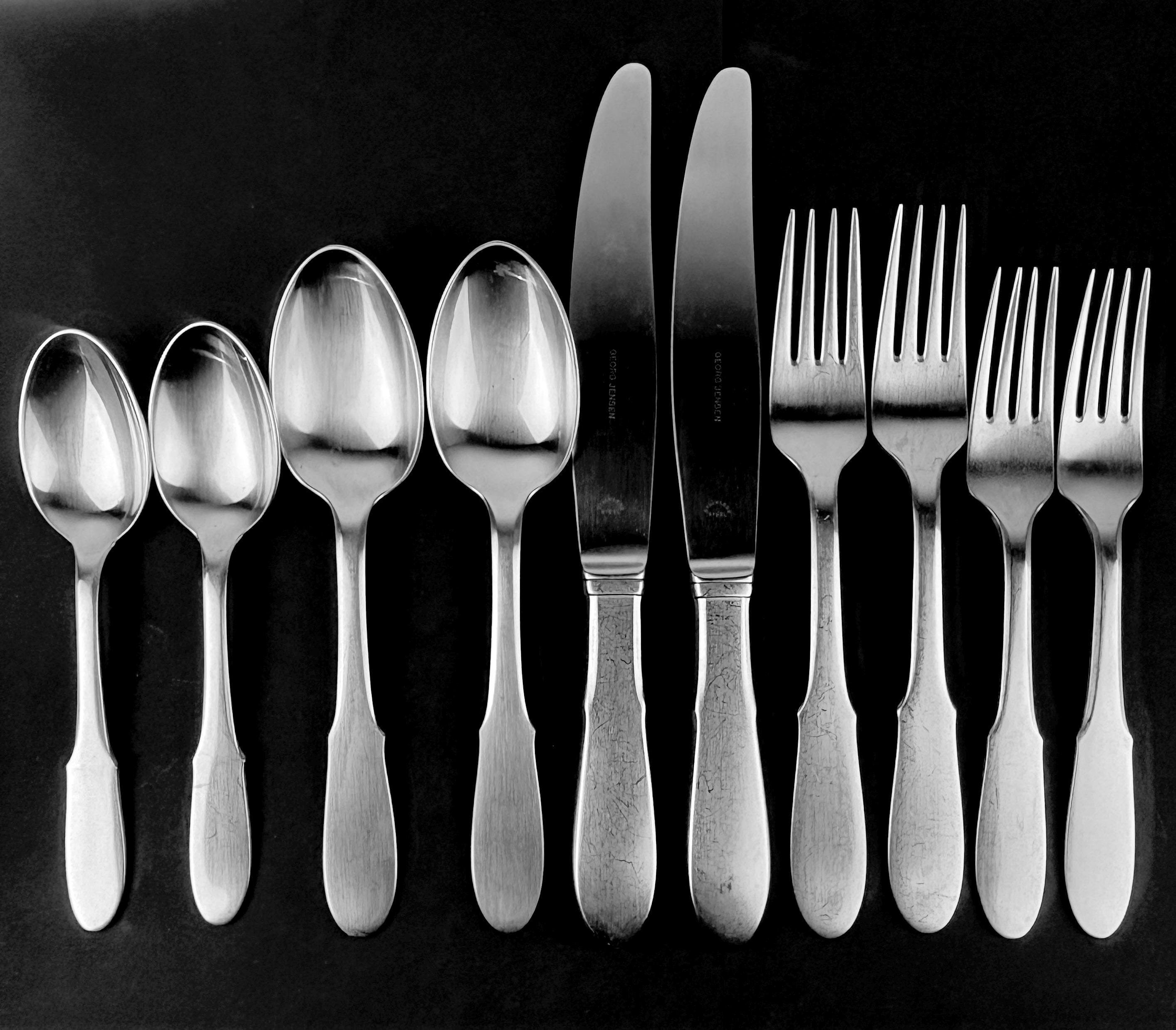 thumbnail image 2 of Georg Jensen Mitra Stainless Steel Satin Finish Flatware - Denmark - CHOICE Pieces Available 2 of 3