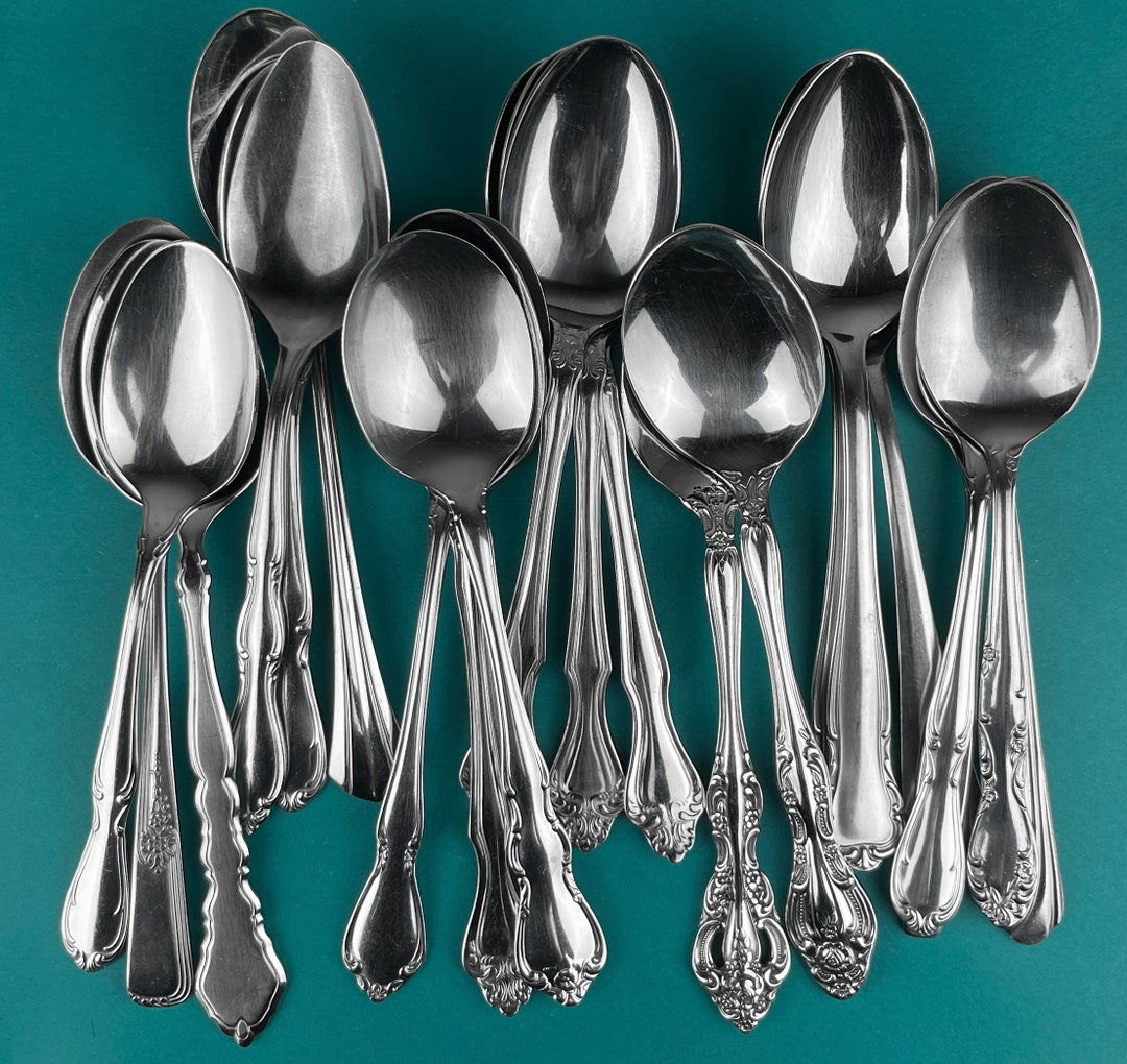 20 Serving Spoons Mix Match Stainless Steel Some Retro Etsy