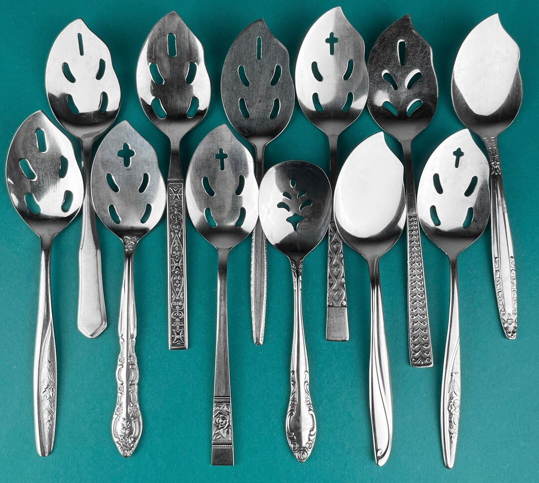 12 Retro Jelly Servers Mix Match Midcentury Set Vintage Stainless Etsy