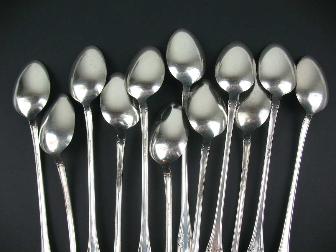 12 Antique Iced Tea Spoons Kenwood 1907 Pattern Made by Etsy