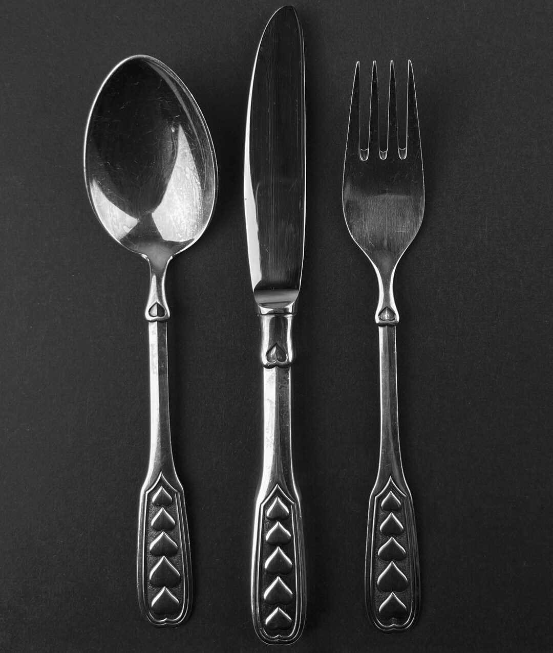 3 Piece Set Children's Flatware - Fork Knife Spoon - ABSA Denmark ...