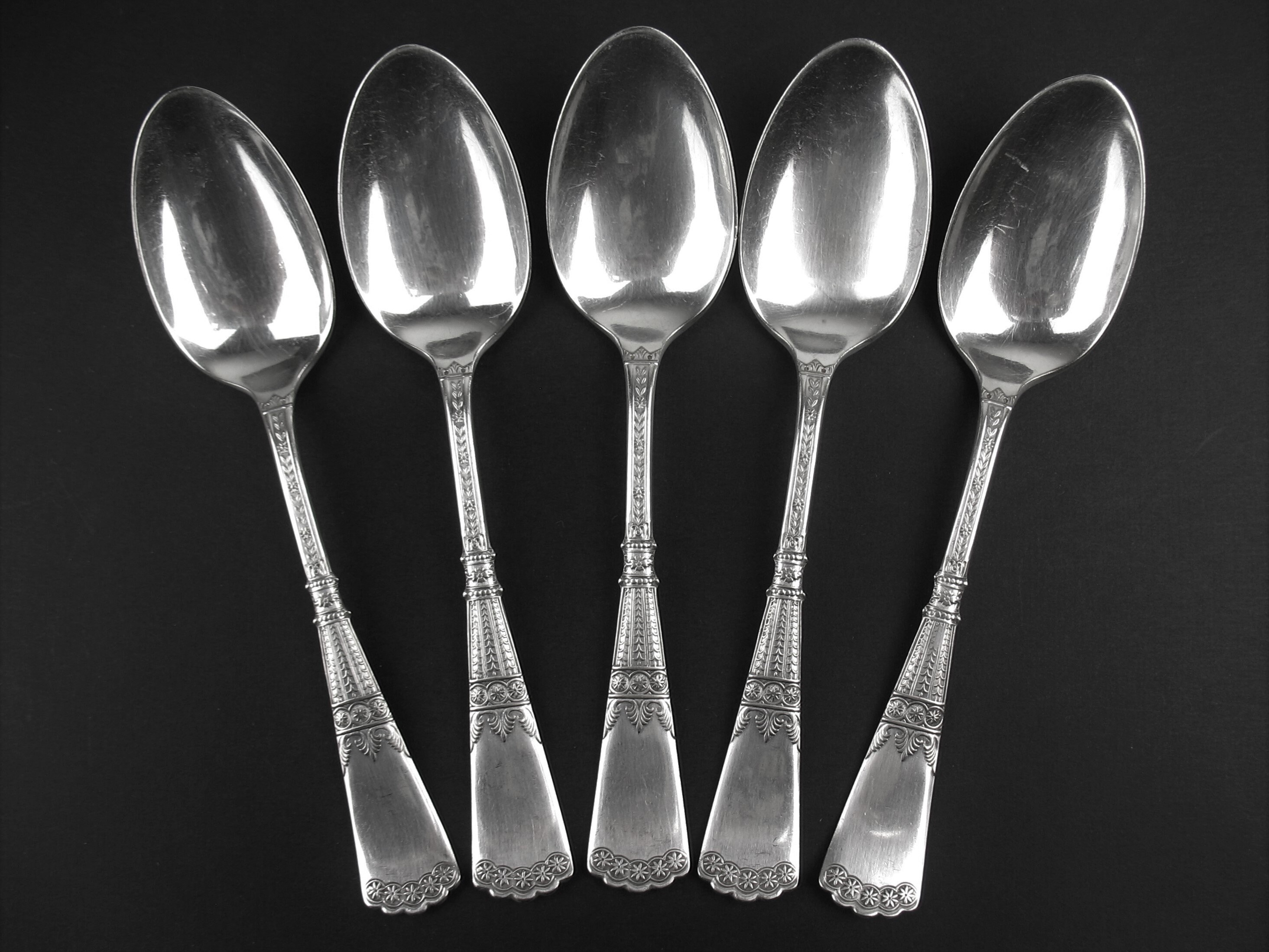 10 Antique Teaspoons Athens 1884 Pattern Made by Wm Rogers Rustic ...