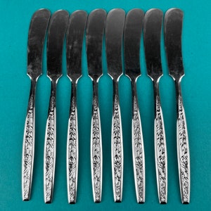 Set 8 Mid Century Butter Knives IIC Imperial Stainless Steel Japan