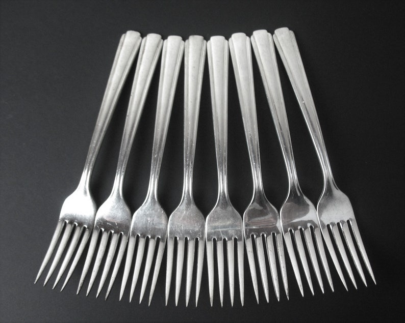 8 X Vintage Dinner Forks Hotel Plate Made by Oneida Vintage Etsy