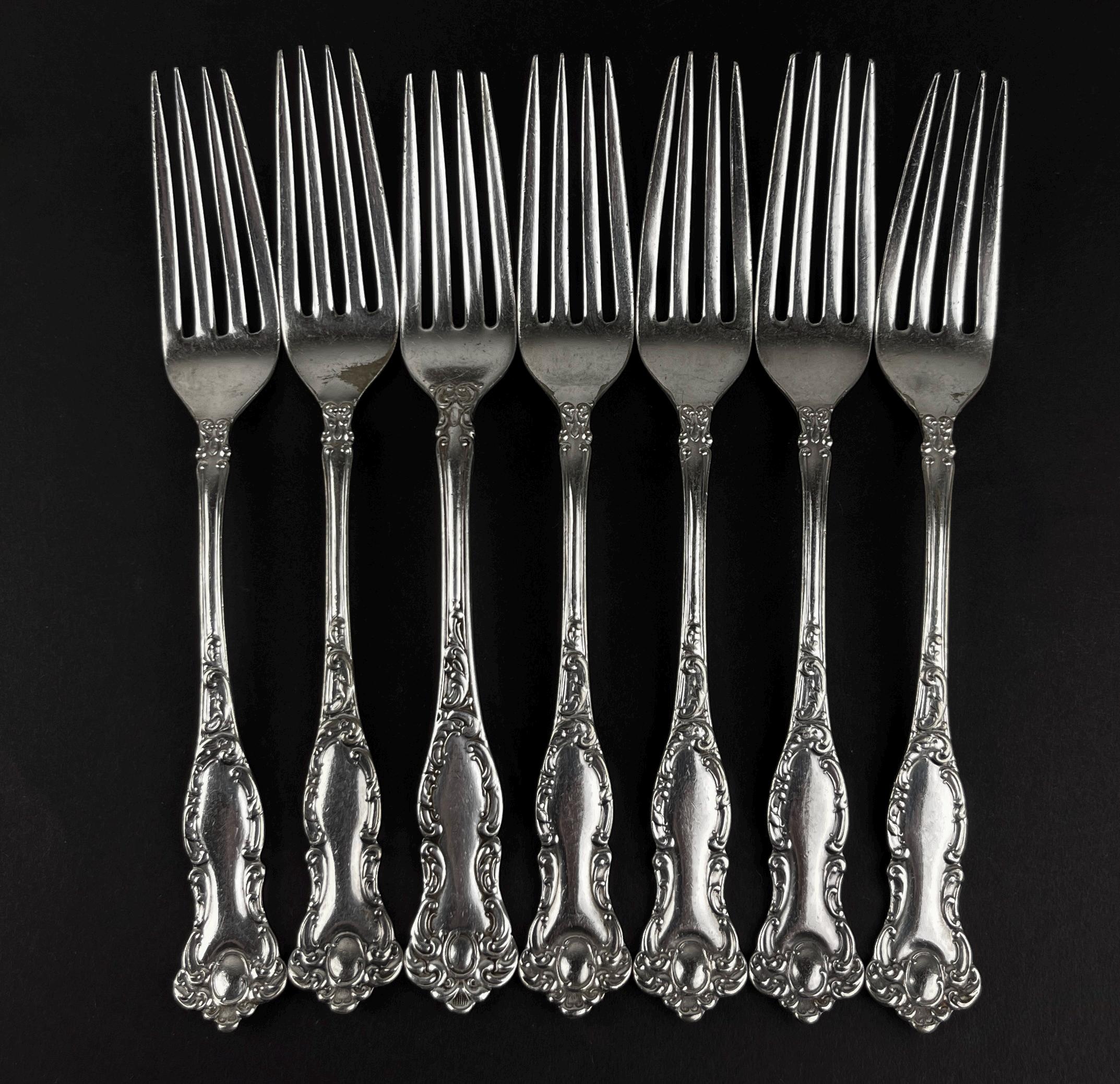 アールデコ1930年代WM ROGERSカトラリー アメリカ 14本シルバーPL Wm. Rogers Silverware Antique US Silver-Plated Flatware for