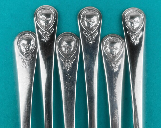 6 X Gerber Baby Spoons Oneida Stainless Steel Some Monograms Etsy