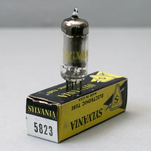 New Old Stock 5823 Vacuum Tubes Sylvania c. 1960s - Tested Good