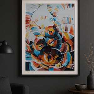 Pintura acrílica original de cocina de 70 x 50 cm, arte de cartón, manzanas abstractas, decoración pintada a mano
