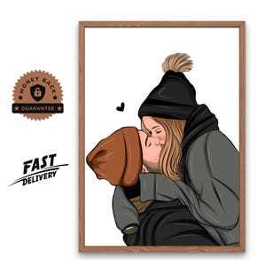 Retrato personalizado a partir de foto, retrato sem rosto para ela, desenho de noivado com detalhes, retrato realista personalizado para ele com entrega rápida