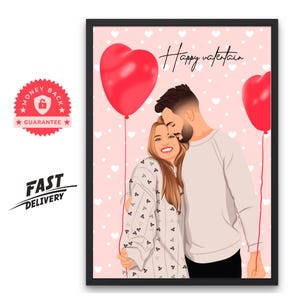 Dipinto personalizzato senza volto per il compleanno, ritratto con dettagli elevati con occhi, regalo minimalista personalizzato per fidanzata e migliore amica