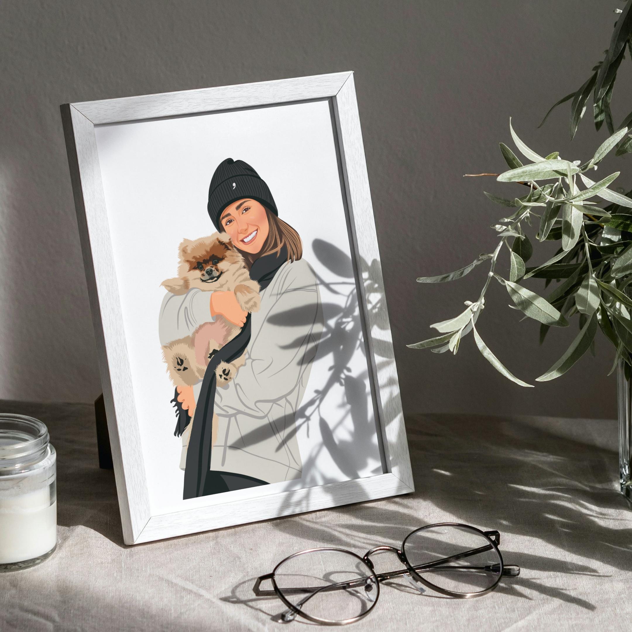 Custom Portrait From Photo Faceless Portrait for Girls Engagement ...