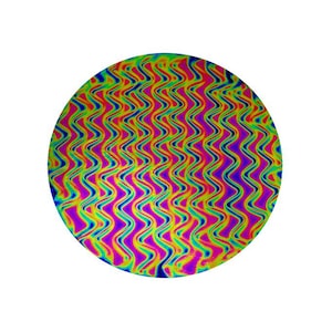 Dichroic Glass - CBS Twizzle - Green/Magenta/Blue on Black - coe90 - 6&quot;x6&quot; - Thin - Random Cut