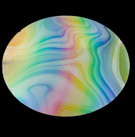 2"x4" CBS Dichroic Glass - Lagoon Rainbow 2 - COE96 - Random Cut