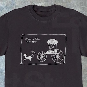 Mazzy Star CAT CARRIAGE T-Shirt | Vintage Style | Cool t-shirt | Retro tee | Festival | Music T-Shirt | 90s Style | y2k | Grunge Era