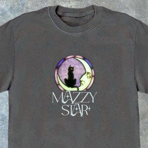 Mazzy Star MOONLIGHT CAT T-Shirt | Vintage Style | Cool t-shirt | Retro tee | Festival | Music T-Shirt | 90s Style | y2k | Grunge Era | Gift
