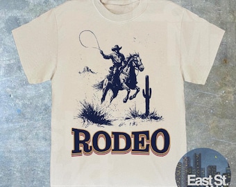 Vintage Rodeo Cowboy T-shirt: Western Style Graphic Tee