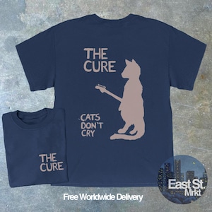 The Cure Cats Don't Cry v2 | ビンテージ スタイル | クールな T シャツ | レトロ T シャツ | フェスティバル | ミュージック T シャツ | 90 年代スタイル | y2k | グランジ時代 | ギフトのアイデア