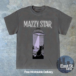 Mazzy Star UFO Cat T-Shirt | Gift Idea | Vintage Style | Cool t-shirt | Retro tee | Festival | Music T-Shirt | 90s Style | y2k | Grunge Era