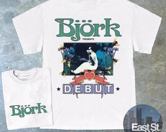 Camiseta debut de Björk: estilo retro vintage de los 90