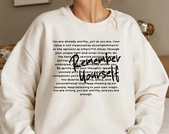 Note To Self PNG, Remember Yourself PDF, Motivational Sublimation, Mental Health PNG, Positive , Dear Person Behind Me, Digital Print