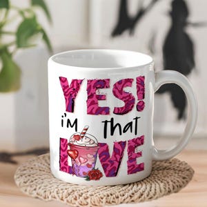 Love Coffee Couple Mug PNG, Valentine’s Day Gift, Sublimation Print, Anniversary Present, Digital Download