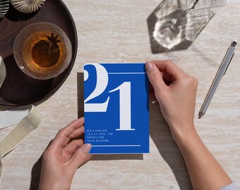 Editable 21st Birthday Invitation, 21st Birthday Party Invite,  Twenty One Birthday Party Invitation, Twenty Birthday Card