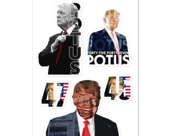 Donald Trump Sticker Sheet by POTUS 45 47