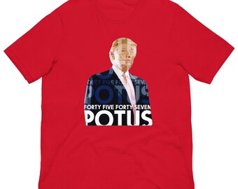 Donald Trump "POTUS" T Shirt in Red by POTUS 45 47