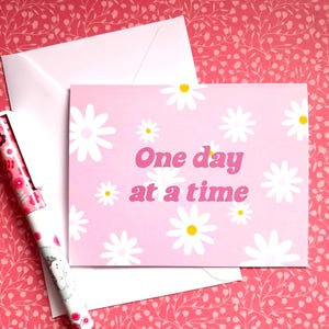 One day at a time card, mental health card, double card.