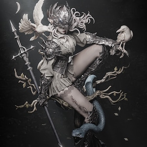 Reine des Ombres - Figurine en résine peinte à la main | Objet de collection | CA3D
