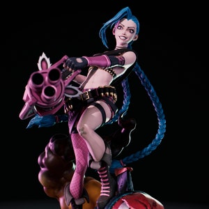 Jinx - Peint à la main | Statue en résine | objet de collection | CA3D