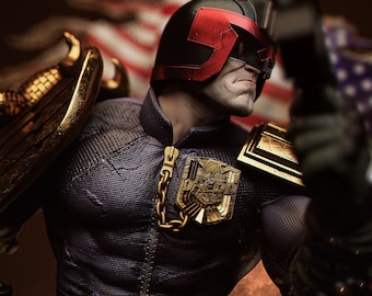Dredd – Malowany ręcznie | Figurka z żywicy | Przedmiot kolekcjonerski | CA3D