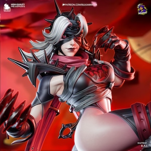 Malice - Peint à la main | Statue en résine | Pièce de collection | Bulkamancien