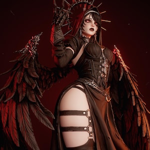 Monja Corrupta - Pintada y hecha a mano | Estatua de resina | Coleccionable